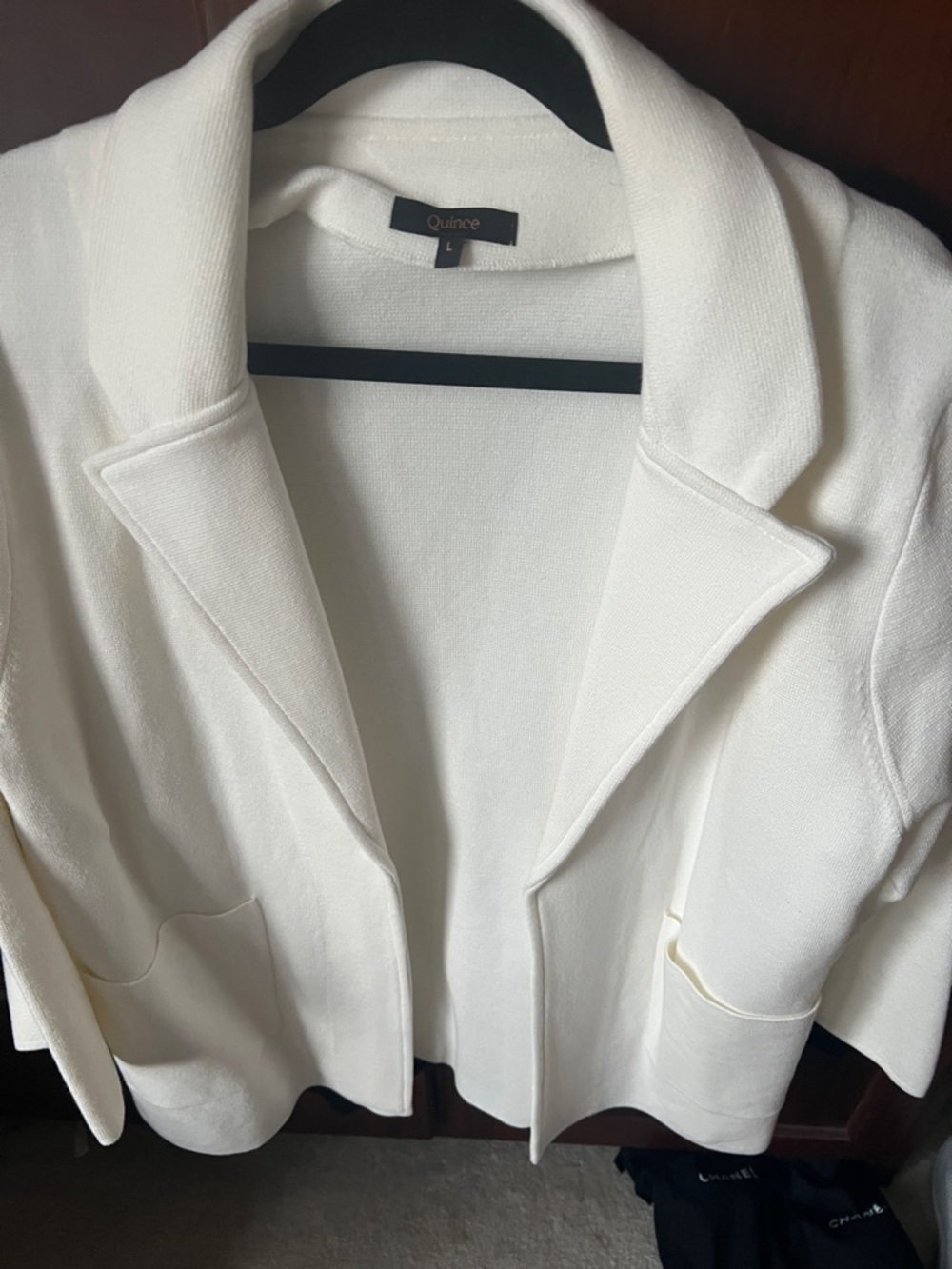 Quince Women's Organic Cotton Open-Front Knit Blazer